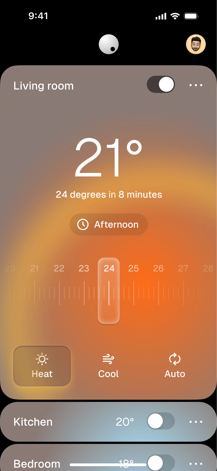 Thermostat mobile app